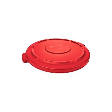 Rubbermaid Commercial Flat Lid For 44 Gallon Round Trash Container - Red FG264560RED